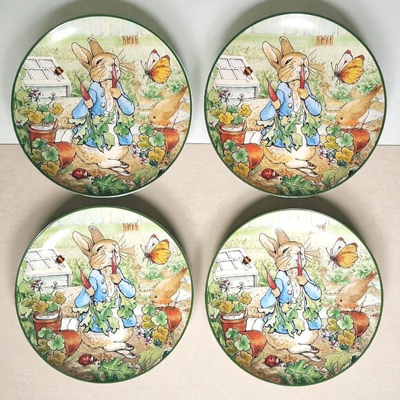 Williams Sonoma Peter Rabbit Collection Set 4 Salad Plates 8" - Picture 1 of 11